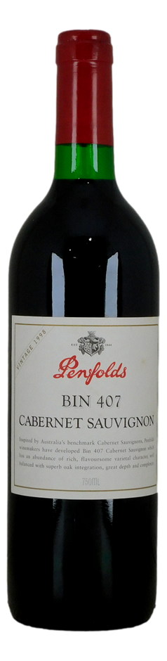 Penfolds Bin 407 1998 (1x 750mL) Barossa 5* Prov