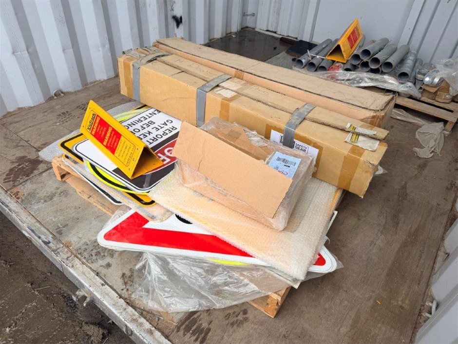 Pallet of Assorted Safety Signs