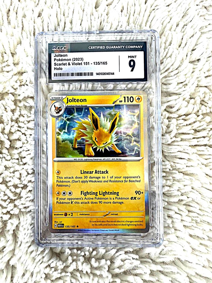 2023 Pokémon Jolteon 135/165 Scarlet & Violet 151 CGC 9 Mint