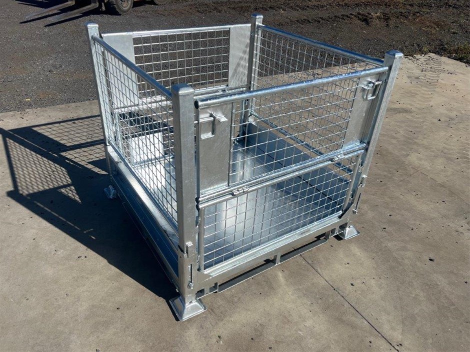 Galvanised Stackable Steel Transport/Storage Cage (Unused)