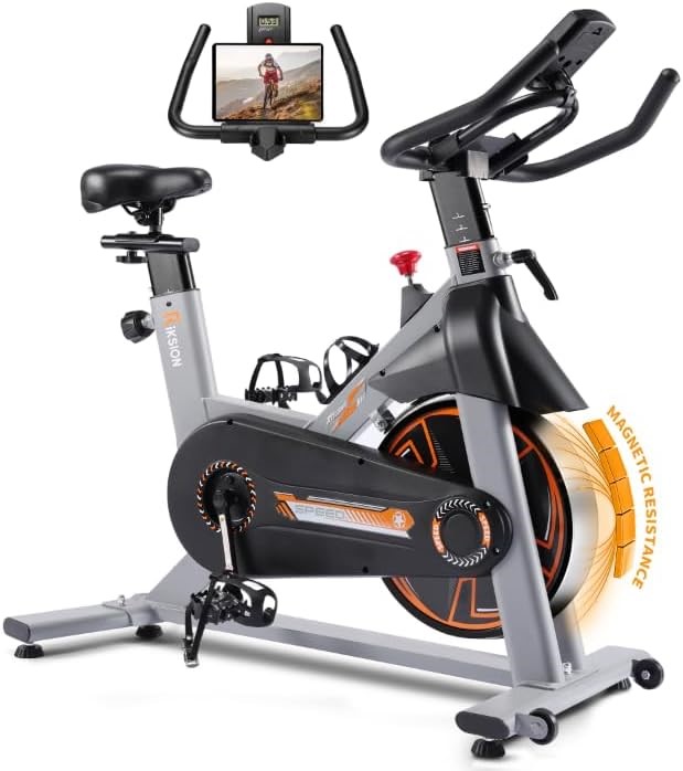 RIKSION Indoor Cycling Bike/Stationary Bike Heavy Flywheel and Fully Adjust