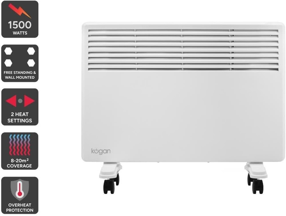 KOGAN 1500W Panel Heater, White.