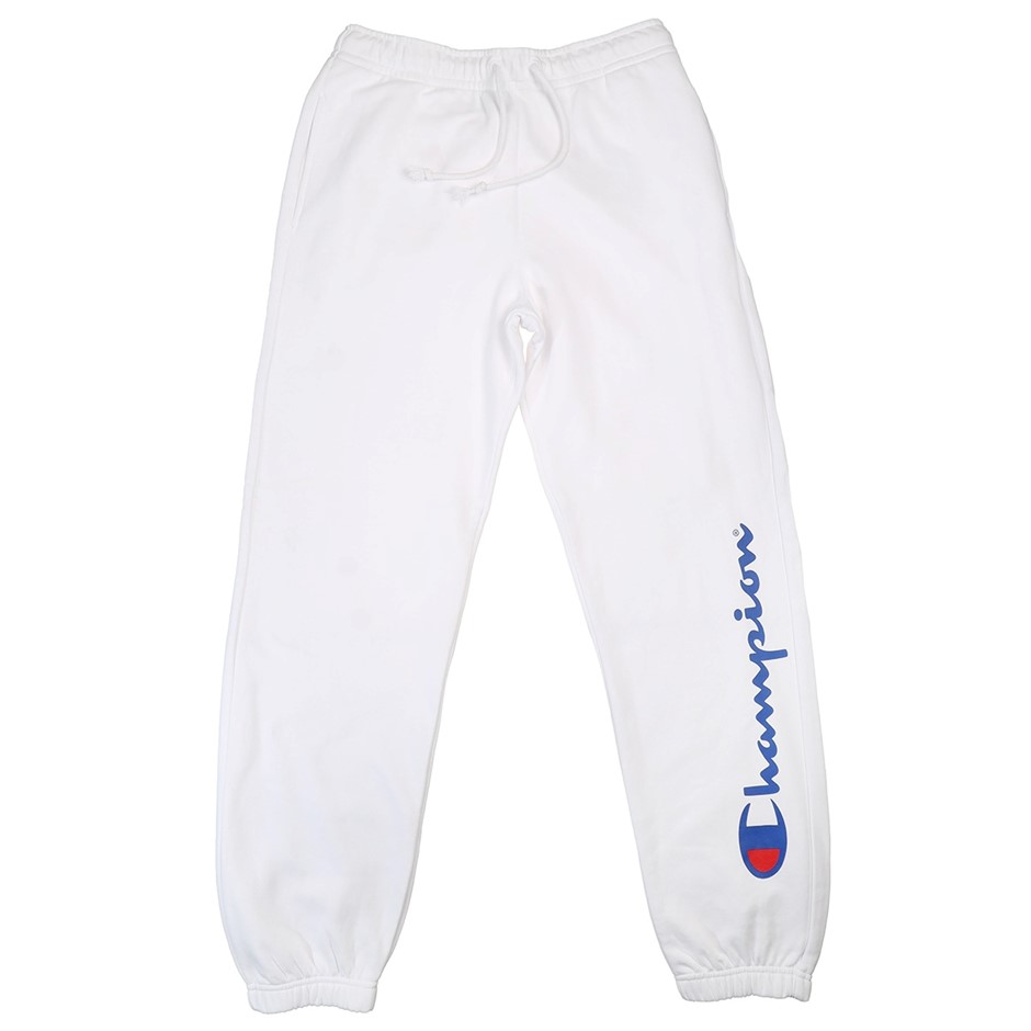 CHAMPION Script High Waist Jogger, Size XL, Cotton/Polyester, White (WIT),