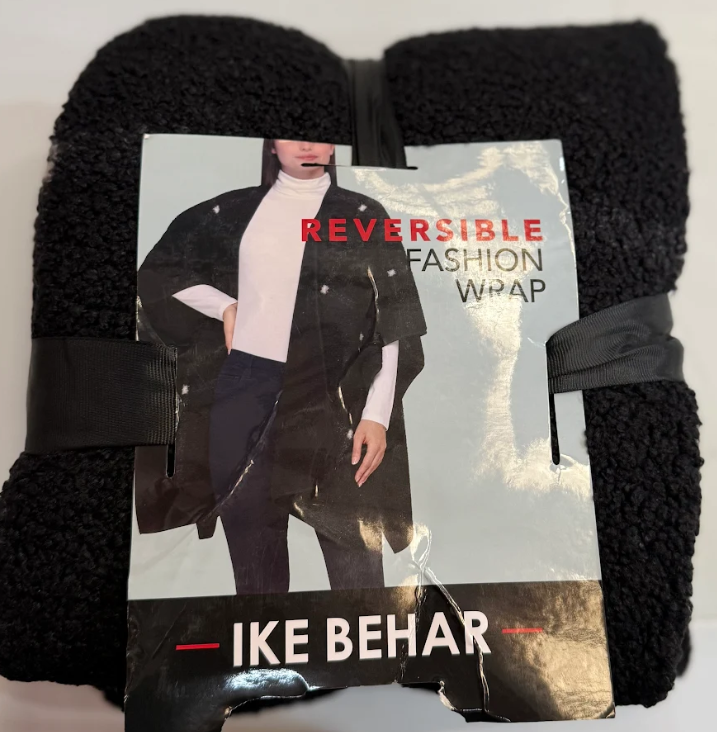 Ike Behar Ladies' Reversible Wrap with High Pile Fleece, One Size