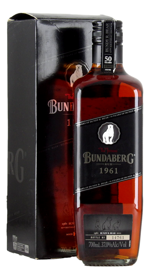 Bundaberg 1961 50th Years Anniversary of Bundy R. Bear Rum (1x 700mL), QLD.