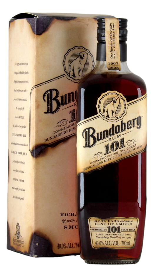 Bundaberg 101 Commemorative Fire Rum (1x 700mL), QLD.
