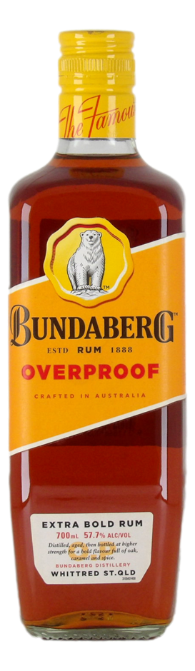 Bundaberg Overproof Extra Bold Rum (1x 700mL), QLD.