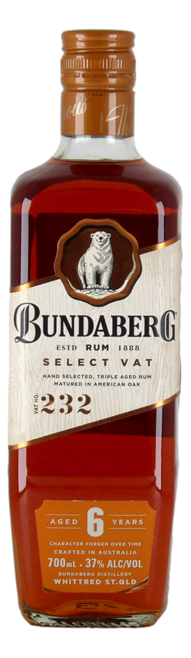 Bundaberg Select Vat No.232 6 Year Old Rum (1x 700mL), QLD.