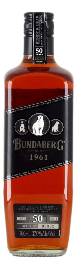 Bundaberg 1961 50th Anniversary 3 Bear Label Rum (1x 700mL) Qld