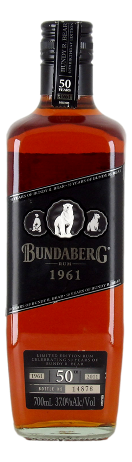 Bundaberg 1961 50th Anniversary 3 Bear Label Rum (1x 700mL) Qld