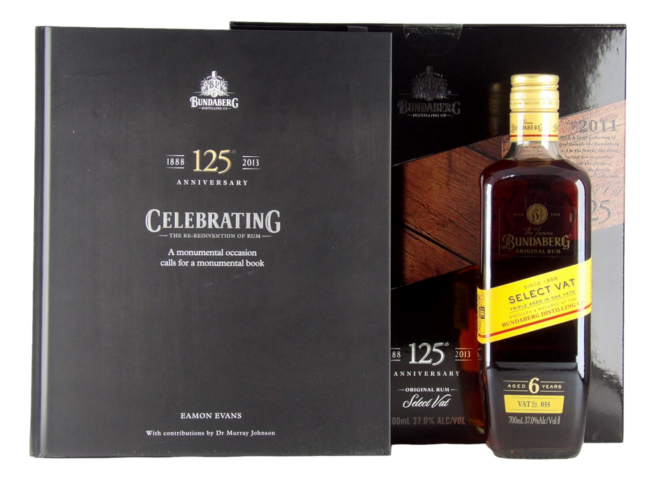 Bundaberg Rum Select Vat 55 Rum 125th Anniversary Gift Pack (1x 700mL) Qld