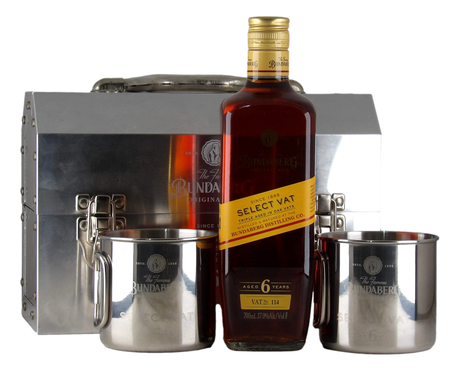 Bundaberg Rum Select Vat 114 Tool Box Gift Pack (1x 700mL) Qld