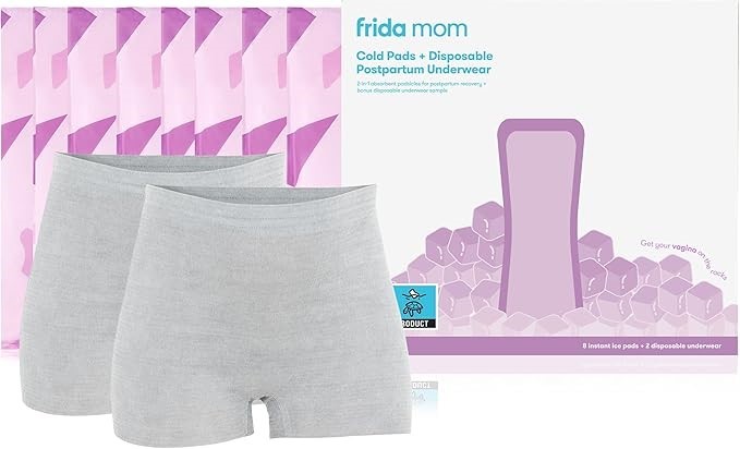 Frida Mom Instant Ice Maxi Pads and Underwear, White