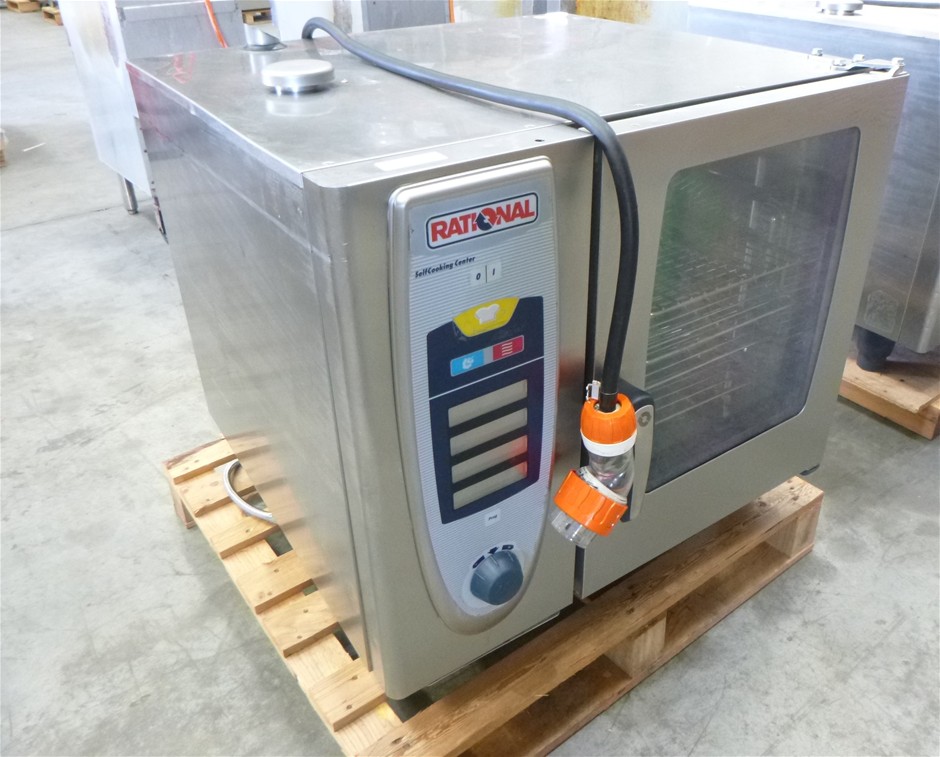 Rational Self Cooking Center Stainless Steel 6 Tray Electric Combi Oven