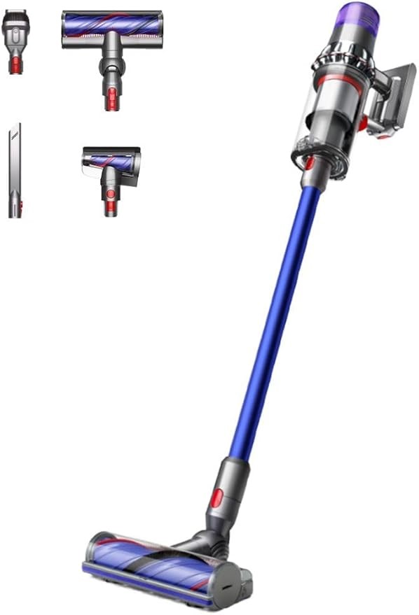 DYSON V11 Advanced Cordless Vacuum Cleaner, Nickel/Blue. NB: Used, may be m