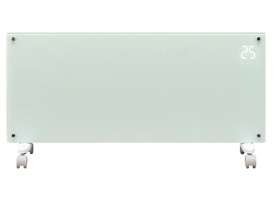KOGAN SmarterHome 2400W Premium Glass Panel Heater, White.