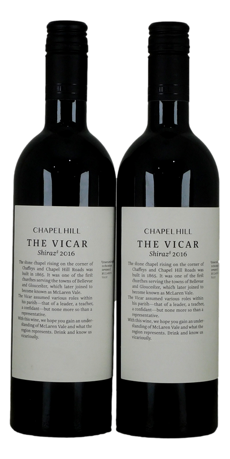 Chapel Hill The Vicar Shiraz 2016 (2x 750mL), McLaren Vale.