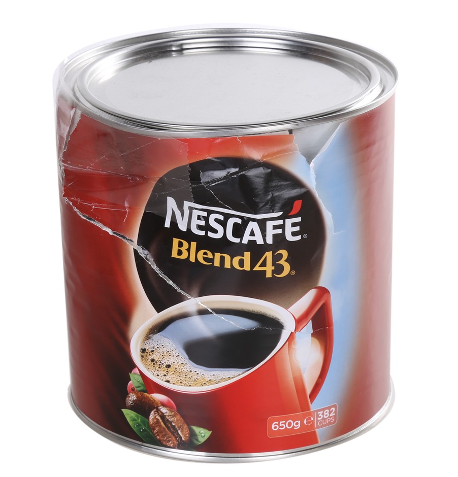 2 x NESCAFE Blend 43 Instant Coffee, 650g. N.B: Dented cans.