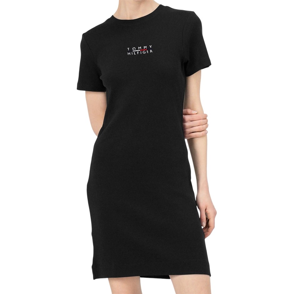 TOMMY HILFIGER Women's Tee Dress, Size XL, 95% Cotton, Black (001). Buyers