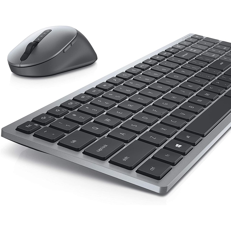 DELL Wireless Keyboard and Mouse, Rechargeable 36 Month Battery Life, Grey,