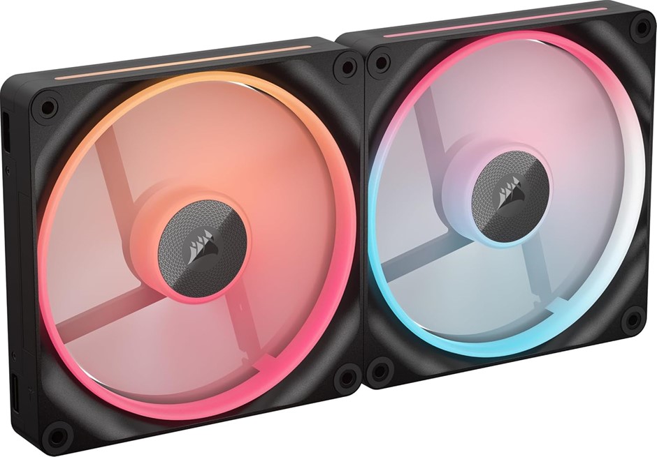 CORSAIR iCUE Link LX140-R RGB 140mm PWM Reverse Fans – Dual Fan Kit – Low-N