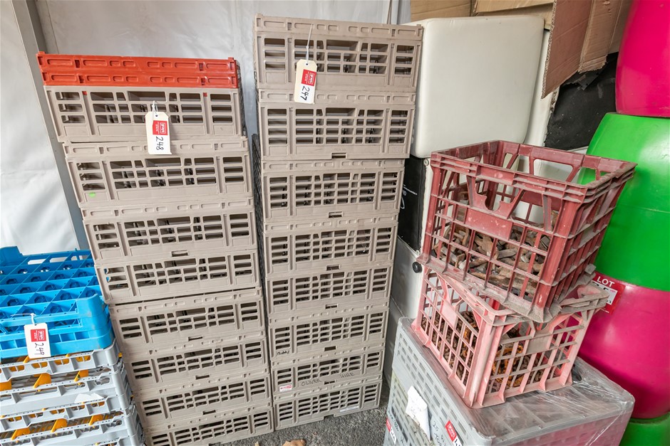 Grey Poly Commercial Dish Washer Trays