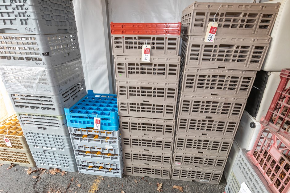 Grey Poly Commercial Dish Washer Trays