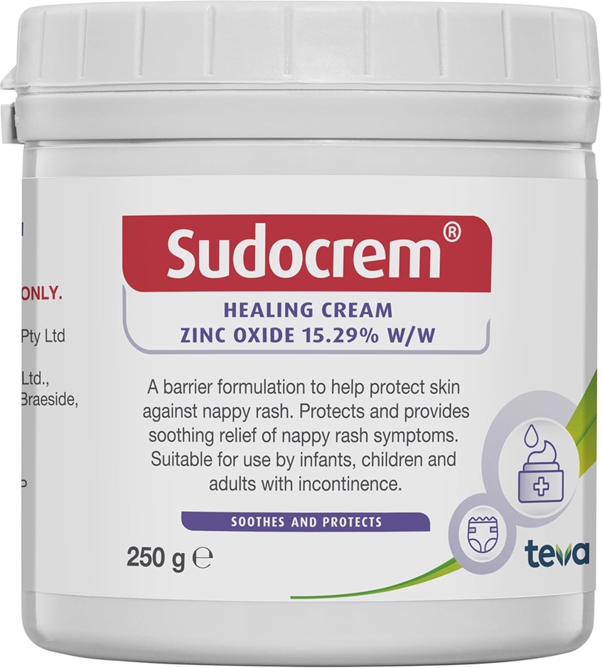 2 x SUDOCREM Healing Cream | Soothes & Protects against Nappy Rash | 250g.