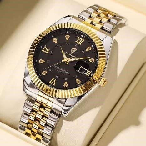 High Quality Simulated Diamond Men's Quartz Watch