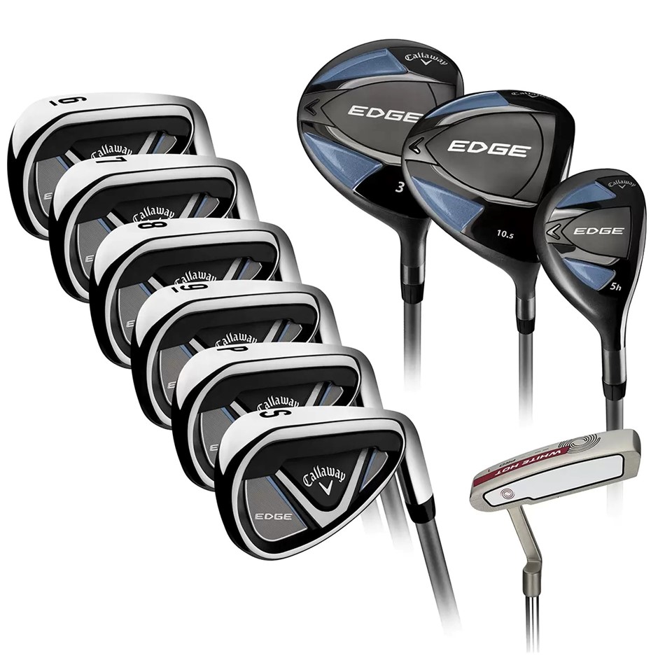 CALLAWAY Edge Men's 10 Piece Right Handed Regular Flex Golf Club Set. NB: H