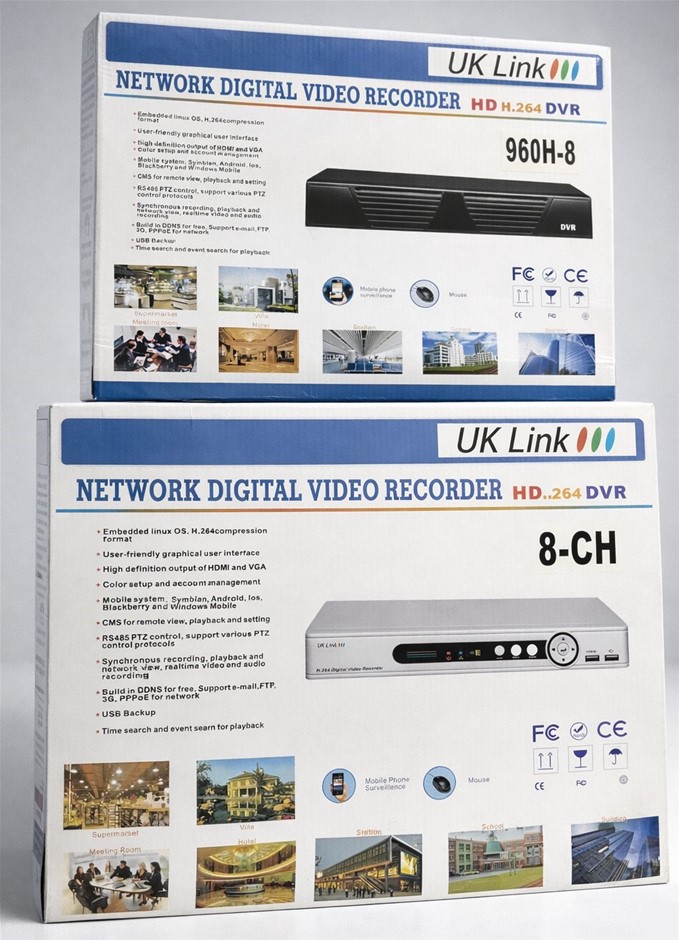 UK Link 8CH HD H.264 DVR CCTV Recorder & Network Digital Video Recorder 96