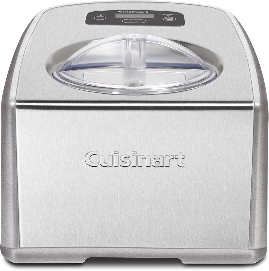 CUISINART Ice Cream Maker, Silver, ICE-100BCA. NB: minor use, not in orig b