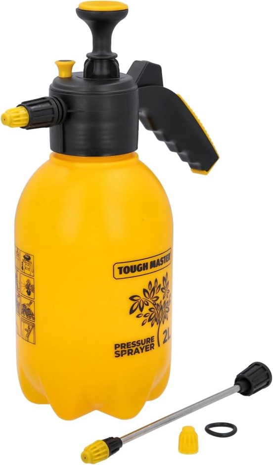 TOUGH MASTER Pressure Sprayer 2L with Adjustable Nozzle Hand Pump Garden Sp