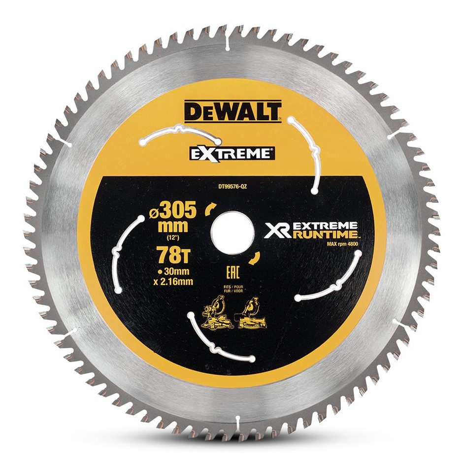 DeWALT 305mm (12") 78T Extreme Circular Saw Blade. This is a retail return