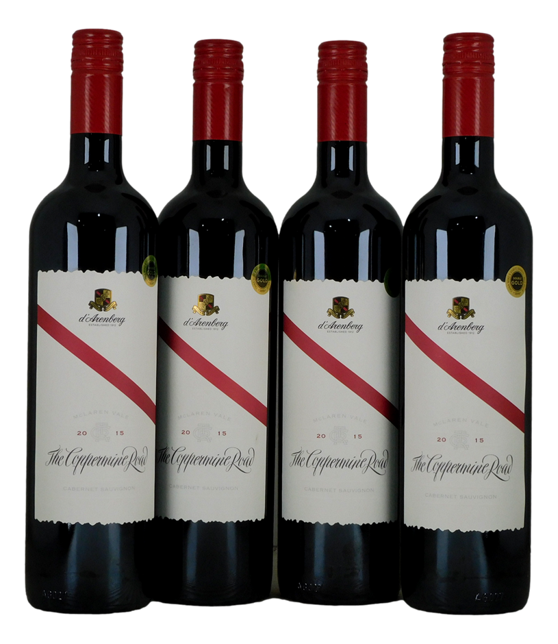 d'Arenberg The Coppermine Road Cab Sauv 2015 (4x 750mL), McLaren Vale.
