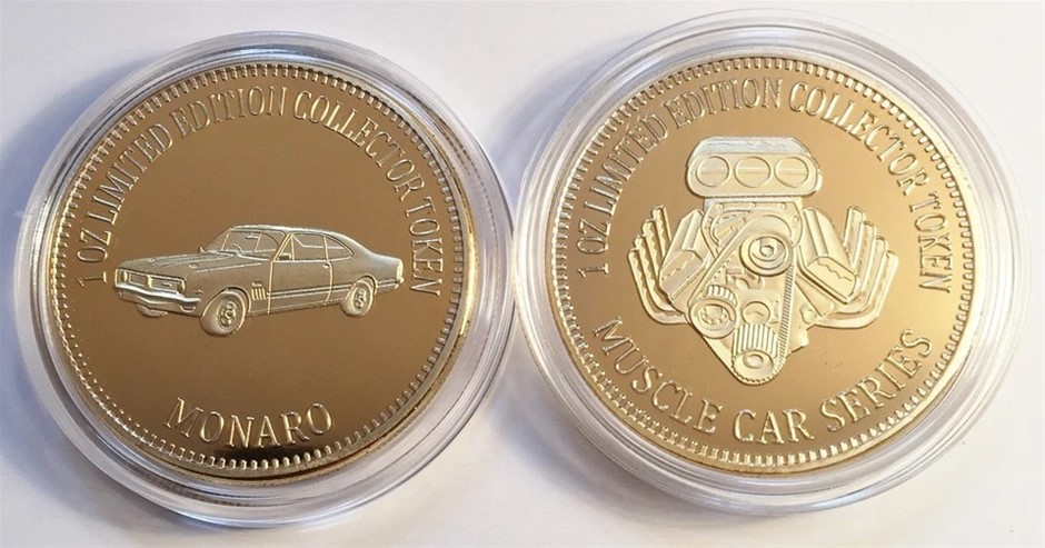 Holden Monaro Car 1- 0z HGE 999 24k Gold Coin/token