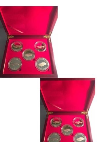 2016 Boxed Set of 5x1oz Muscle Car Series 1 Gold HGE Eddition LTD 1,000 x 2