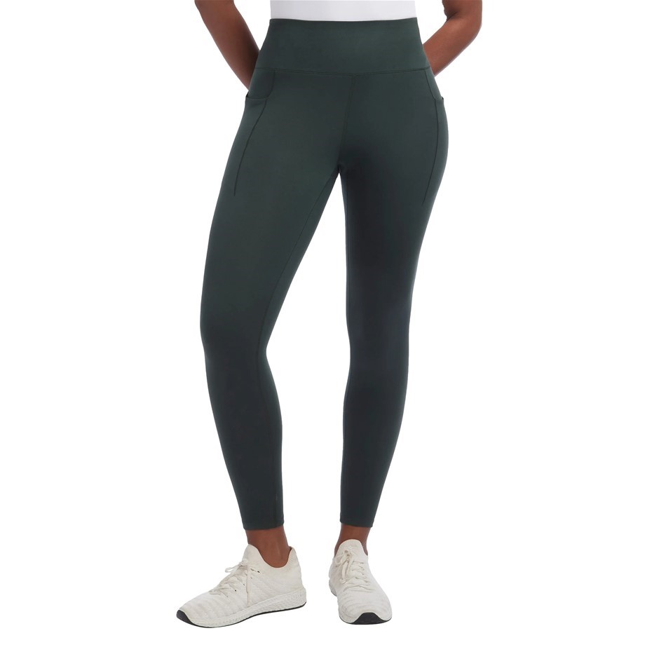 3 x DANSKIN Satin Stitch 7/8 Leggings, Size S, Evergreen. Buyers Note - Di