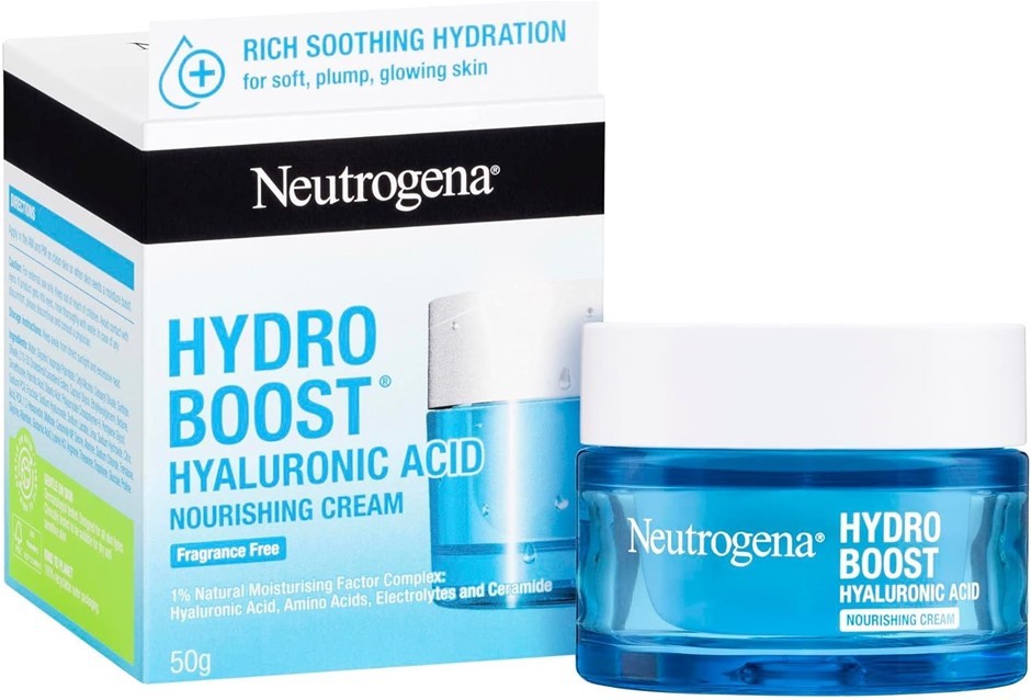 2 x NEUTROGENA Hydro Boost Hyaluronic Acid Nourishing Cream, Dry Skin, Face