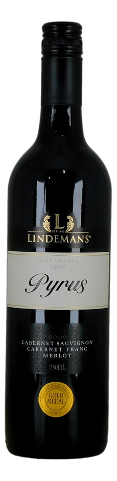 Lindeman's Pyrus Cab Sau Cab Franc Merlot 2006 (6x 750mL), Coonawarra.