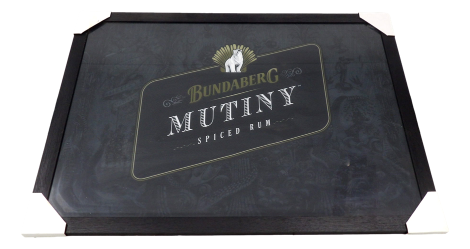 Sydney P/Up ONLY - Framed Bundaberg Flag - Mutiny Spiced Rum 99x72cm