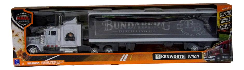 Bundaberg Rum Kenworth W900 Tri-Axle Truck Black Barrel (1:43 Scale)