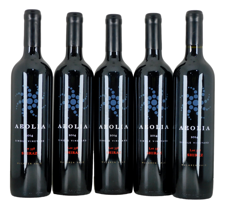 Aeolia Single Vineyard Lot338 Shiraz 2014 (5x 750mL), McLaren Vale.