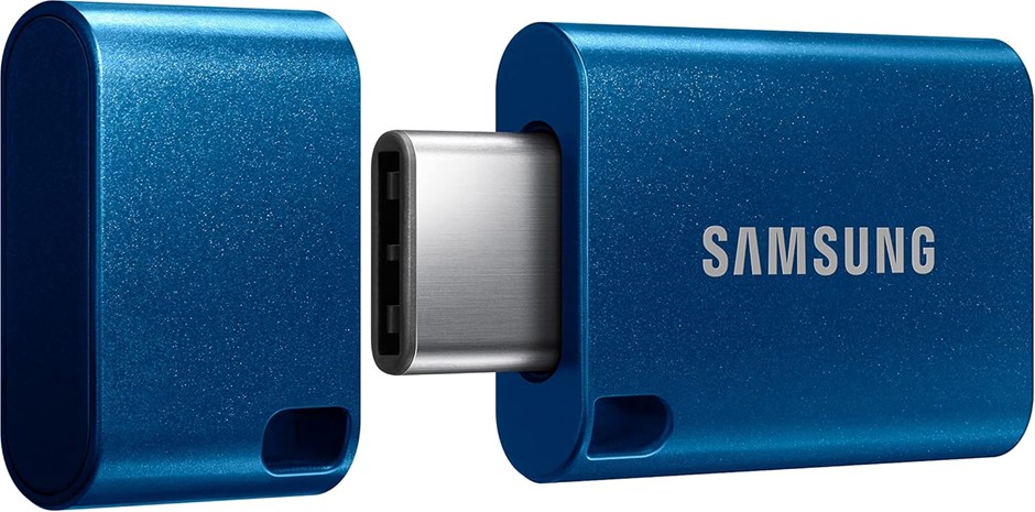 SAMSUNG Type-C USB Drive, Blue, 64GB, USB3.1, Transfer Speed up to 400MB/s.