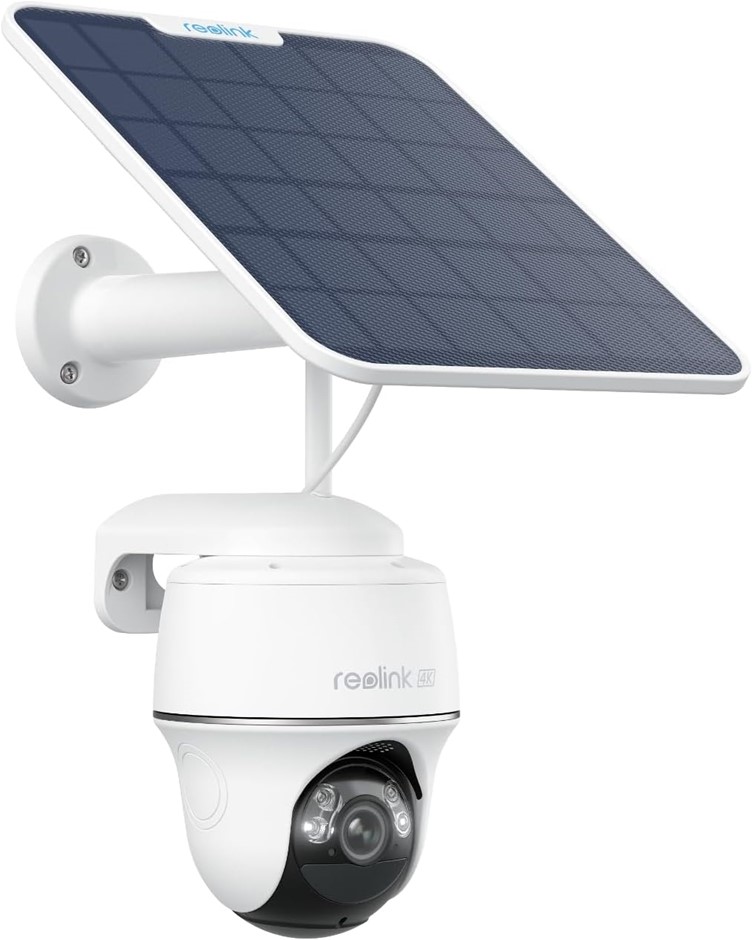 REOLINK First 4K Solar Security Camera Wireless Outdoor, Argus PT 3W Sun-Po