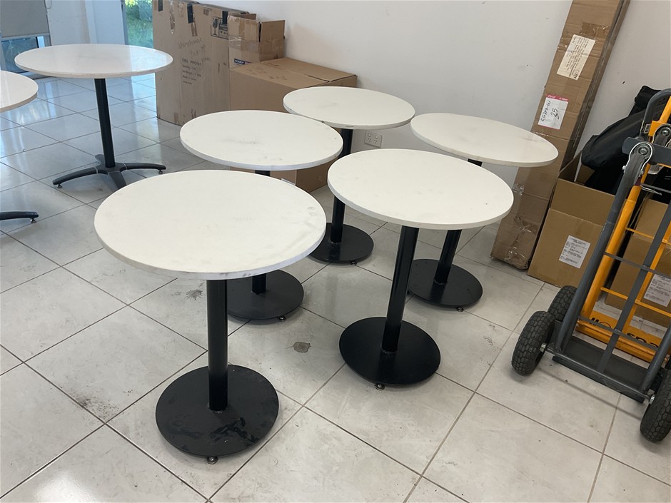 Stone Top Table with Disk Base x5