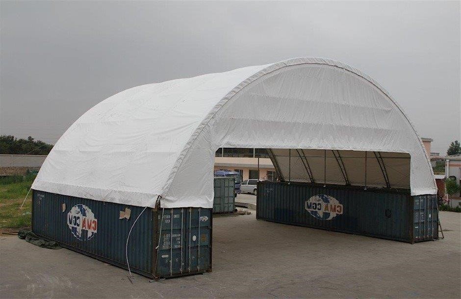 Heavy Duty 60ft x 40ft Container Shelter(Unused)