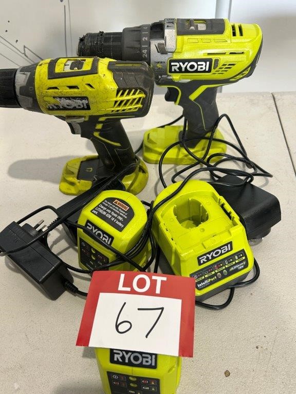 RYOBI Cordless Drill & Chargers including