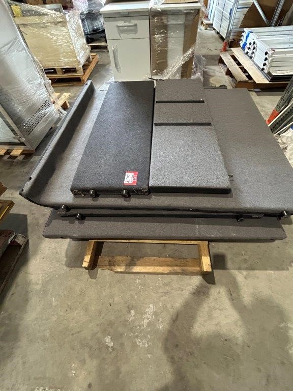 7 x Office Partition Panels in Grey/Charcoal Upholstery