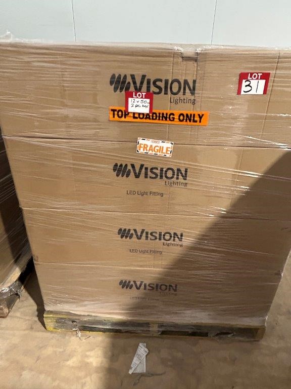 24 x VISION Cleanroom IP65 LED Light Fittings